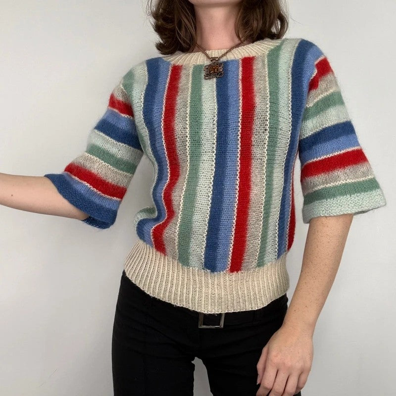 vintage 70s mohair flared jumper