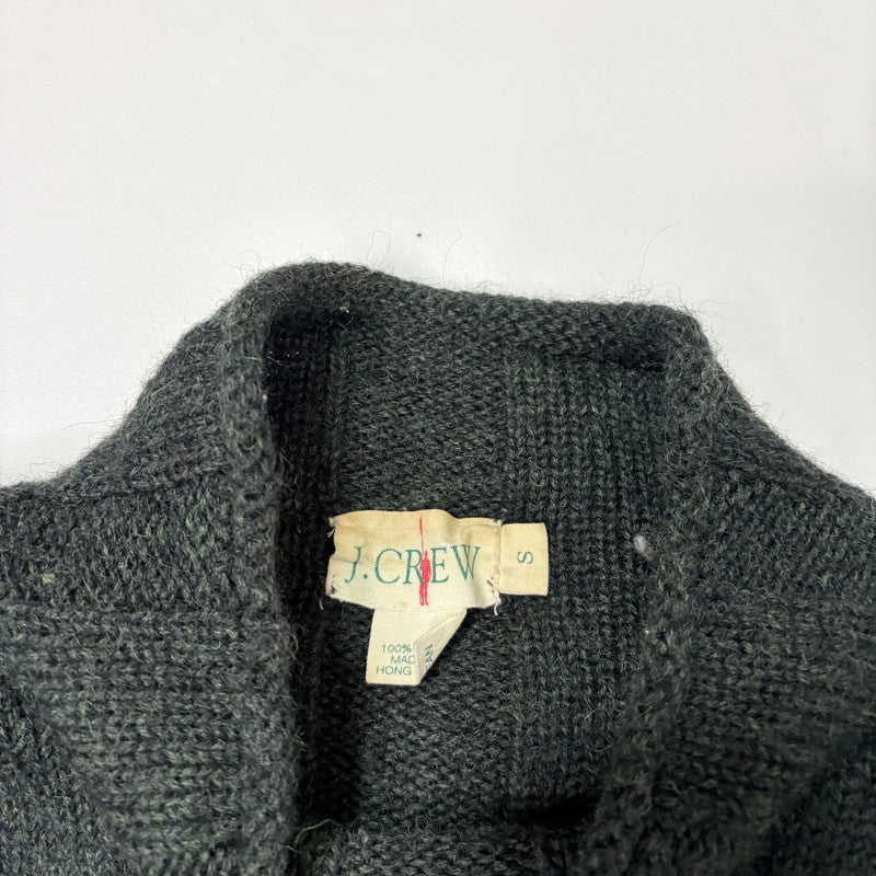 green J crew fisherman jumper