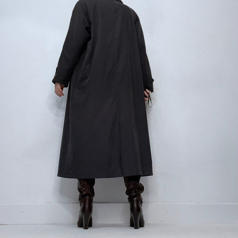 black aline long duster jacket