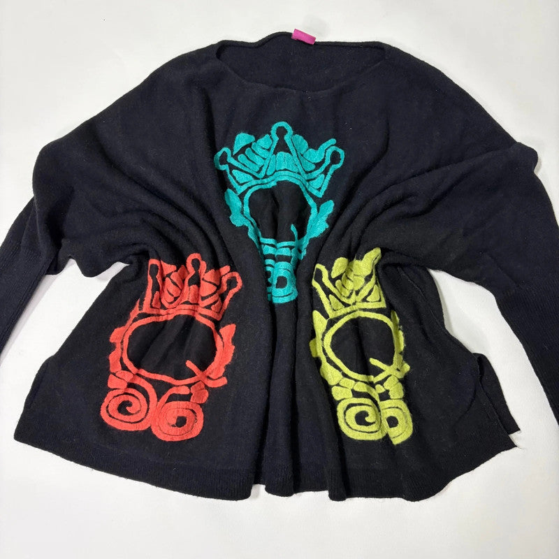 black batwing slouchy Save The Queen jumper