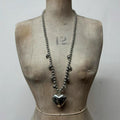 chunky oversized heart necklace