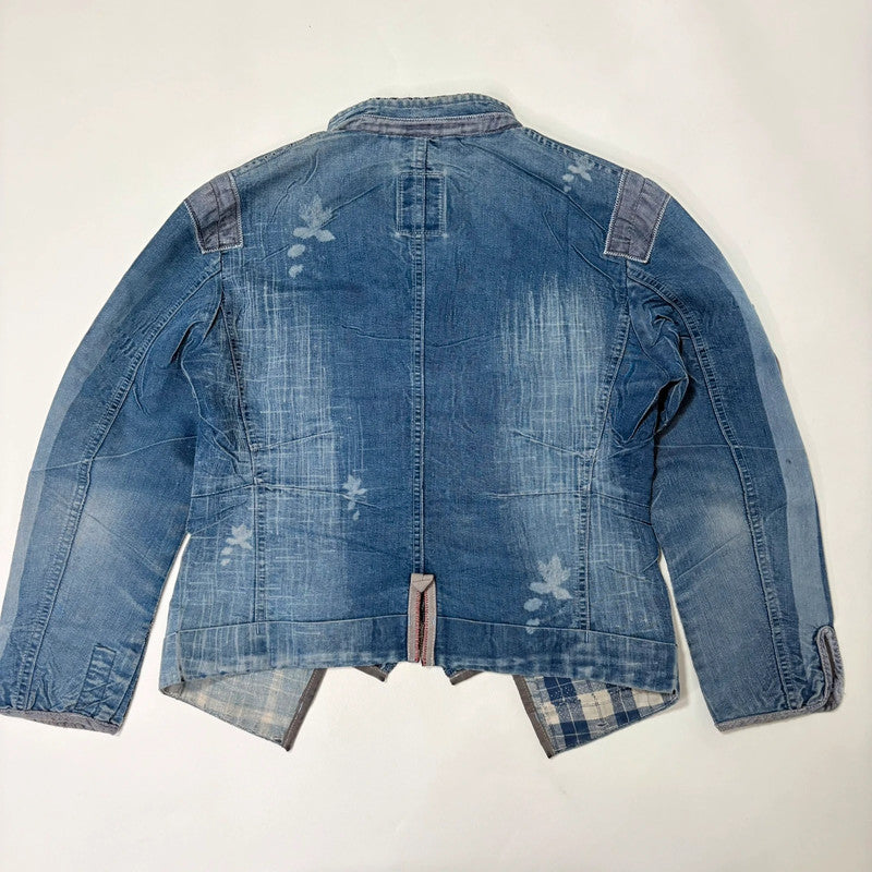 Marithé + François Girbaud distressed denim engineered jacket