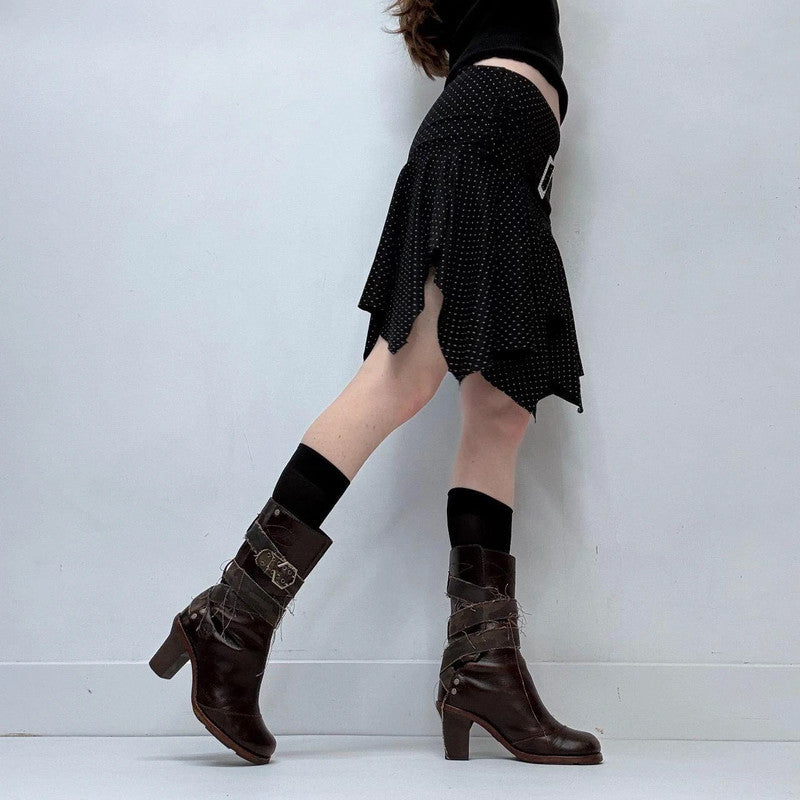 polka dot flutter mermaid skirt