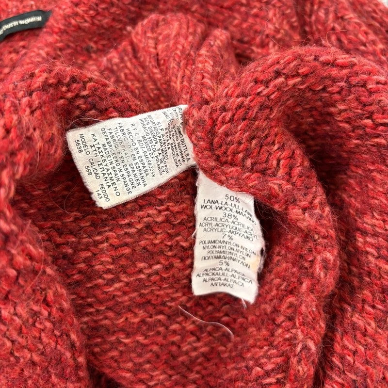 Vintage red knit massimo dutti wool roll neck sweater