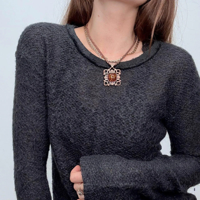 sheer knit grey wool jumper