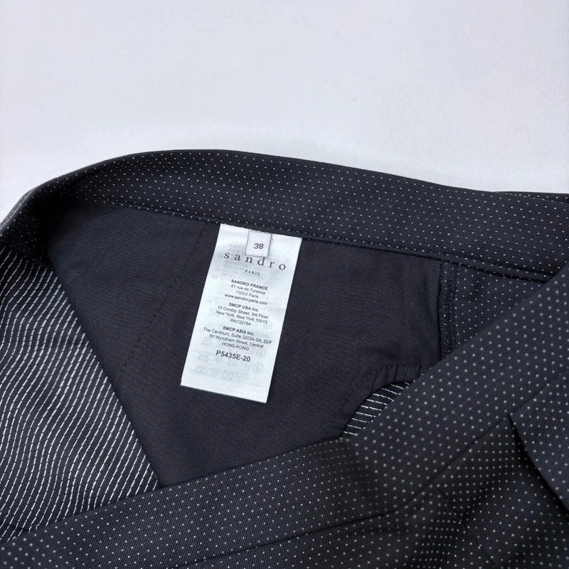 polkadot sandro black mini shorts