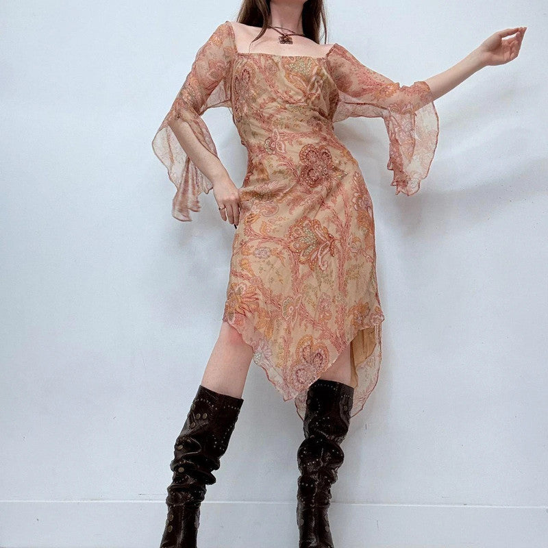 floaty paisley fairy rene derhy boho dress