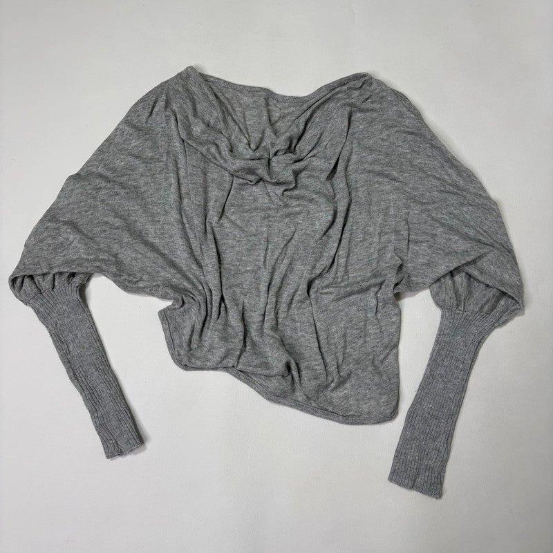 grey slouchy off the shoulder