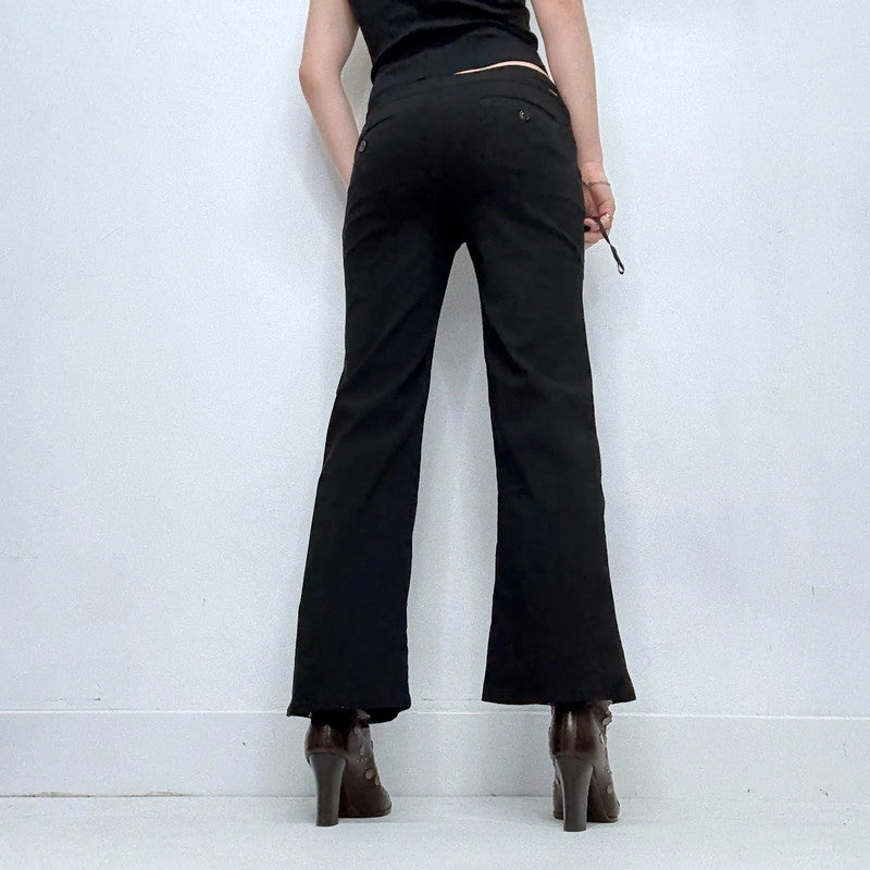 Guess black flared trousers