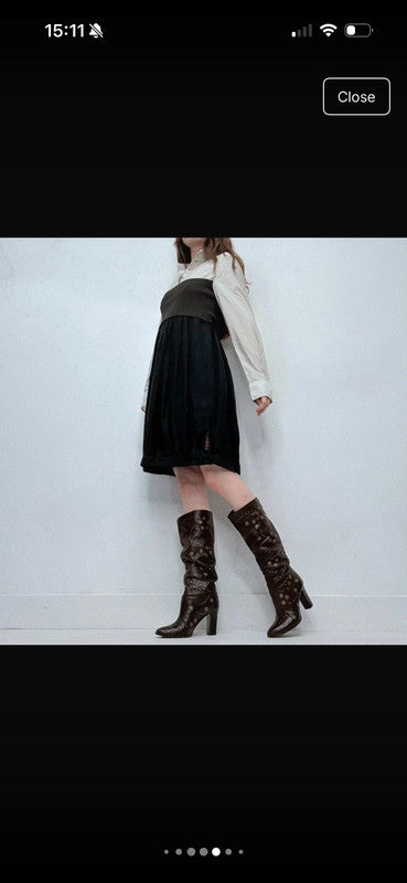 Cop Copine pleated puff midi dress