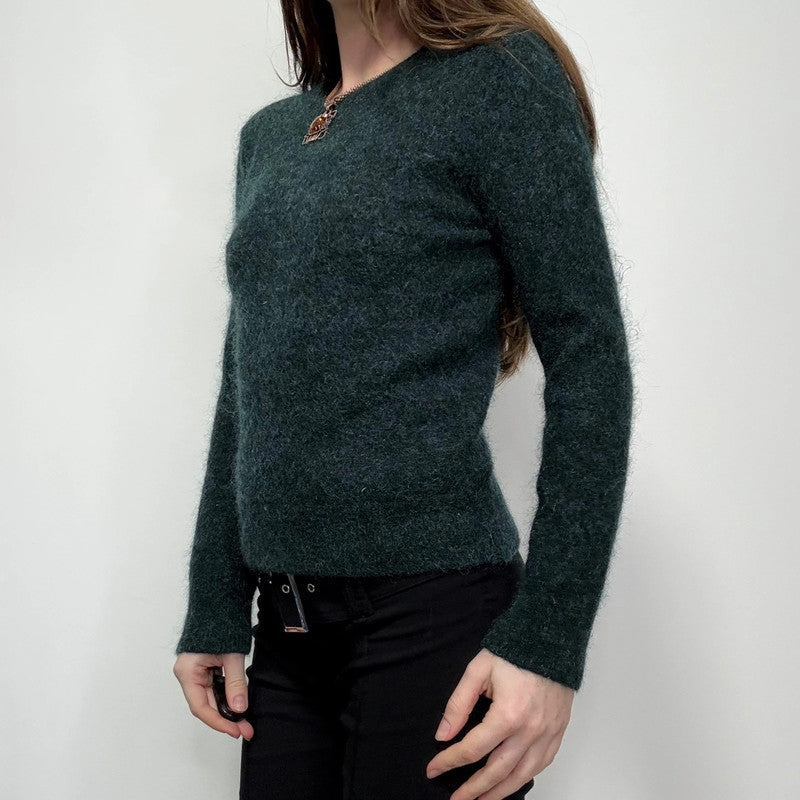 dark green wool knitted jumper