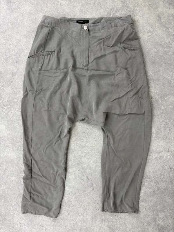 Silver slinky harem pants batwing trousers