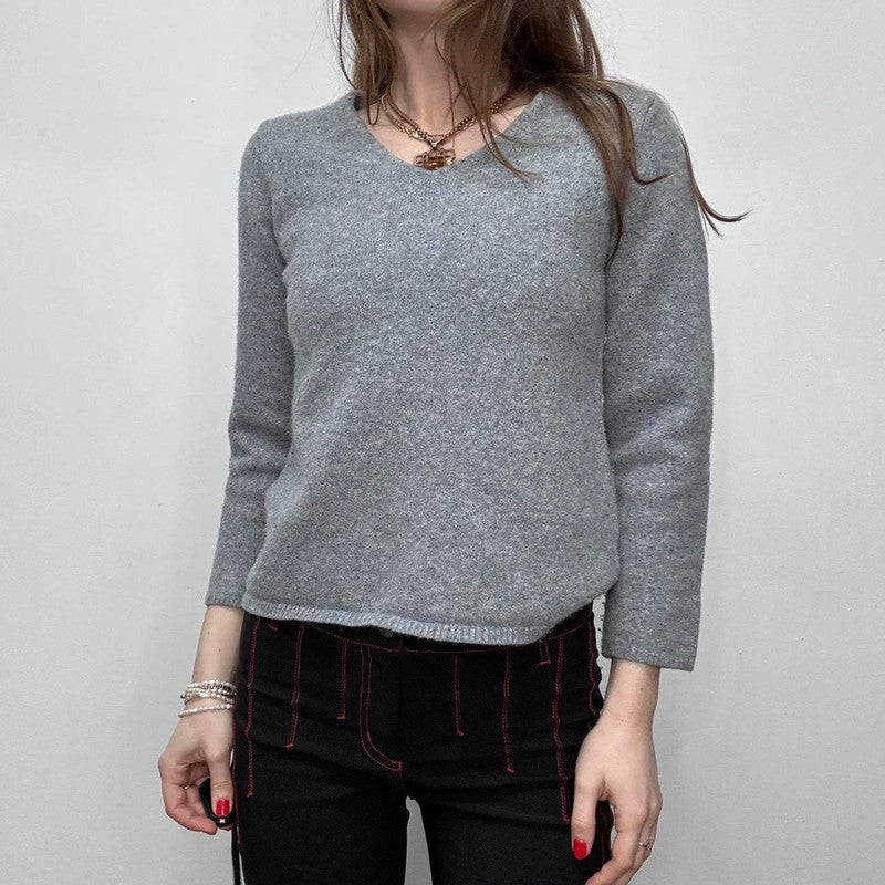 grey wool angel knit jumper