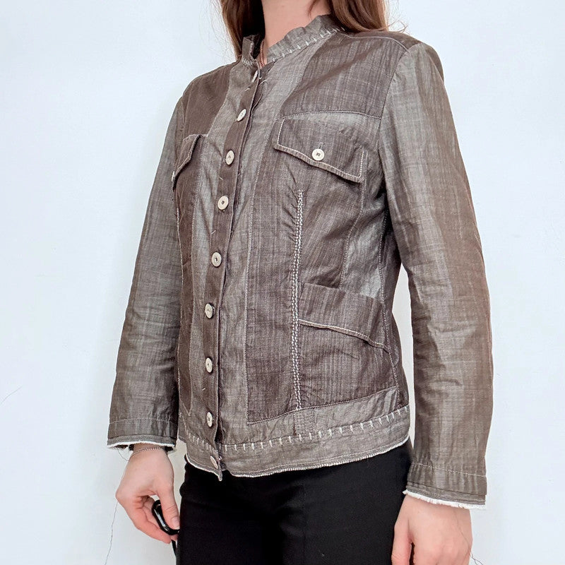 Marithé + François Girbaud fitted utility grunge jacket