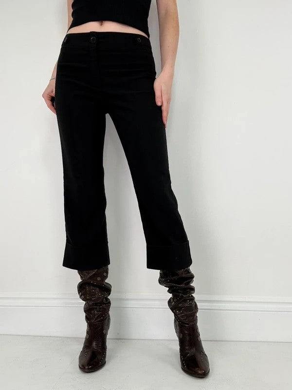 black cropped capri paints