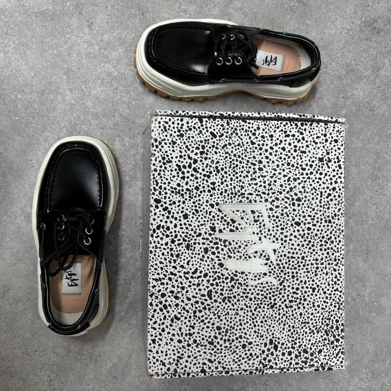 Eytys black Mykonos loafers platform shoes