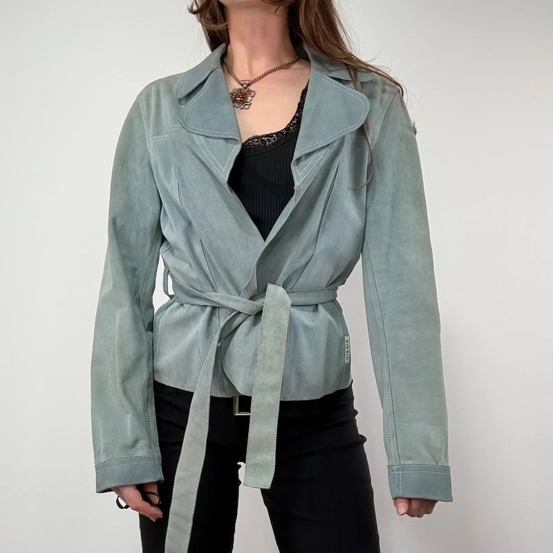 Pale Blue Suede Armani Jacket