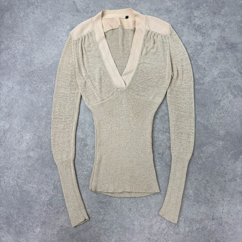 Long sleeve slouchy knit t-shirt