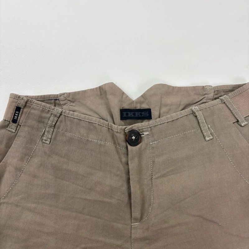 low rise khaki wide leg utility pants