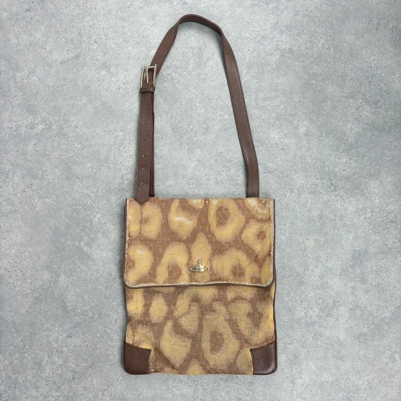 Vivienne Westwood tapestry crossbody oversized bag