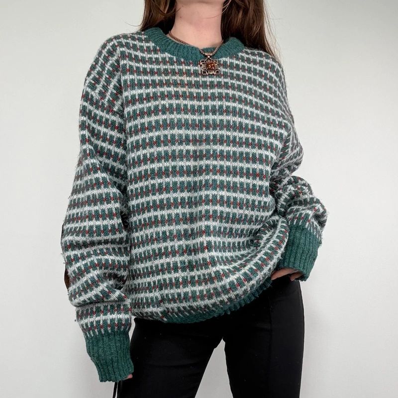 oversized knitted jumper