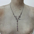 pink gemstone hanging fairy necklace