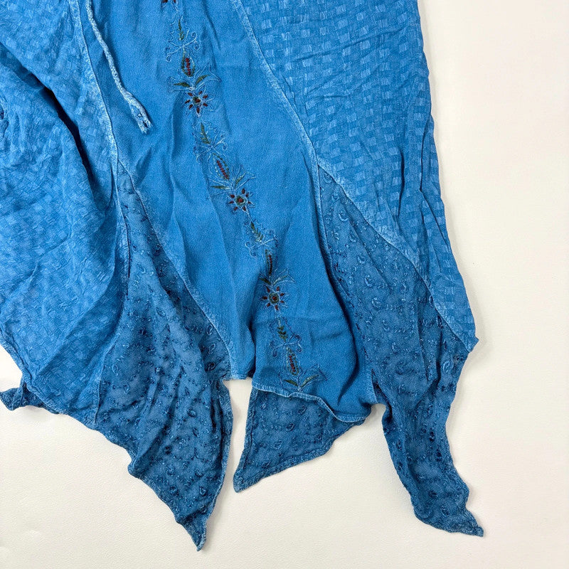 blue embroidered hippie fairy