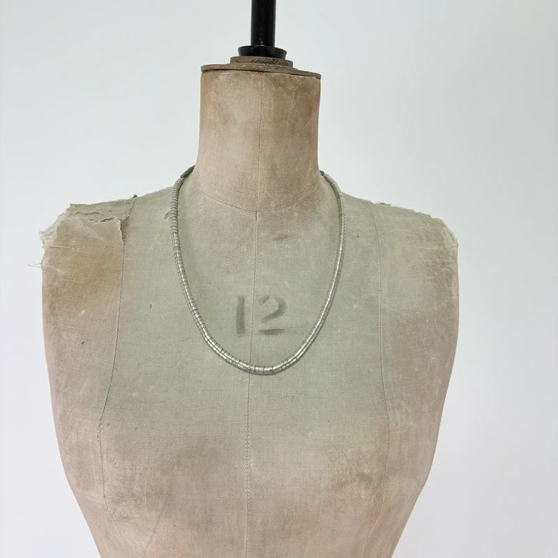 Silver beaded necklace