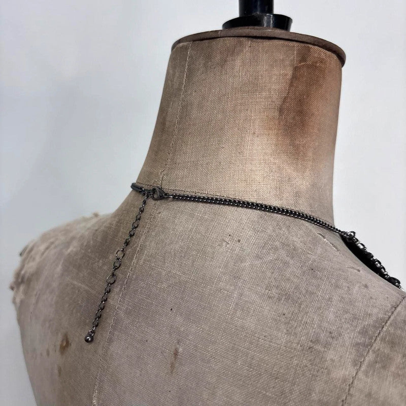 black gothic grunge necklace