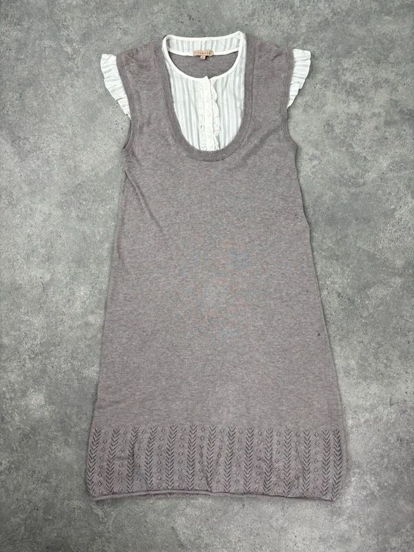 knitted Sandro layered shirt dress