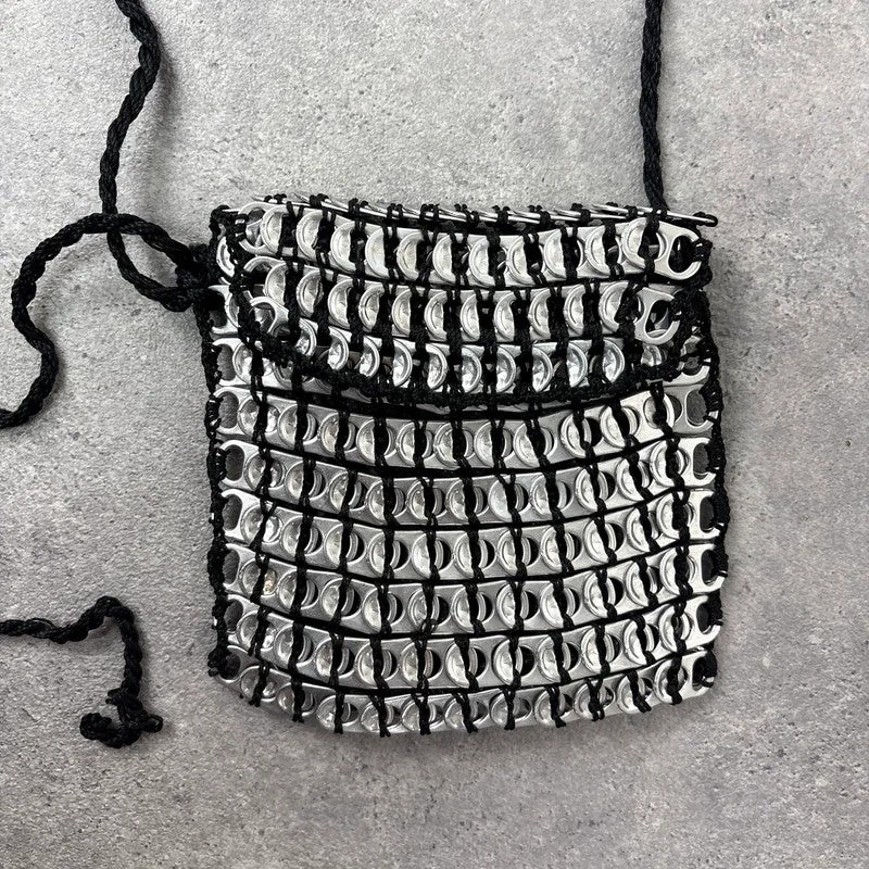Vintage metallic can tab pouch bag
