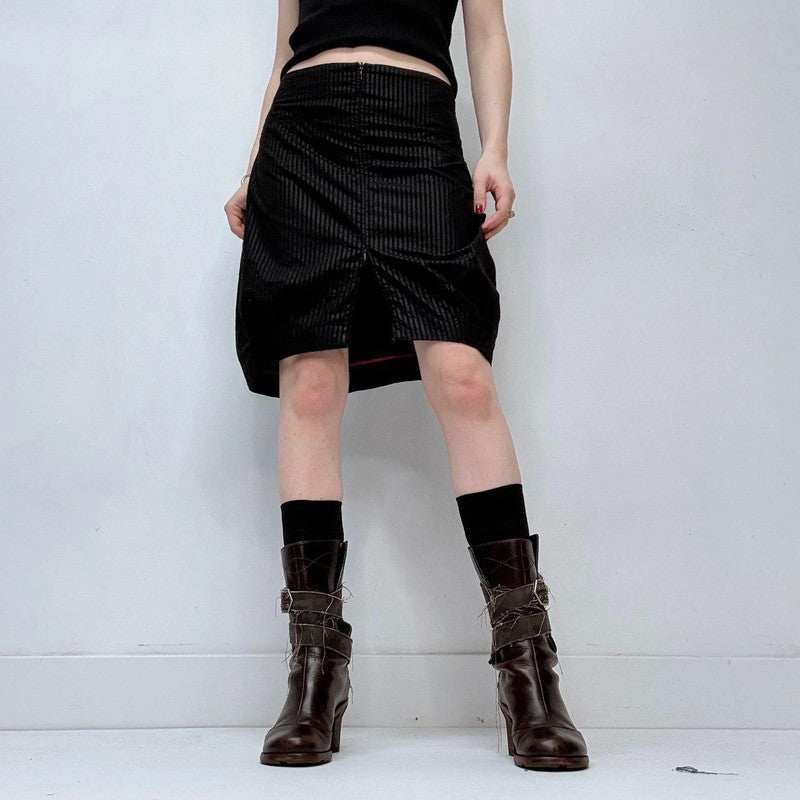 pinstripe slit front cop copine skirt