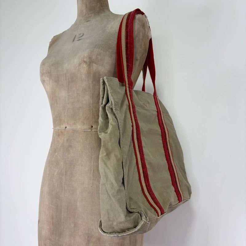 Khaki canvas utility bag