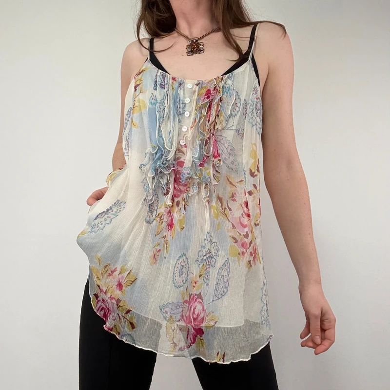 Floaty Fairy Sheer Silk Cami Vest