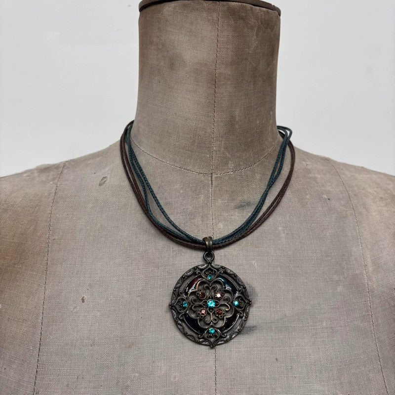 boho fairy metal pendant necklace