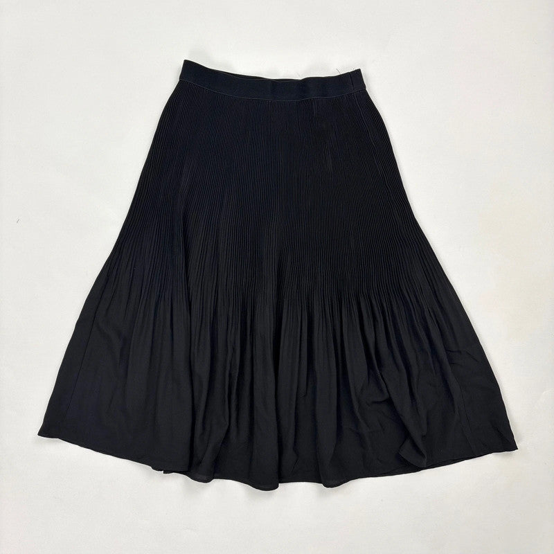 black pleated crinkle allsaints skirt
