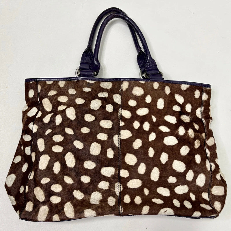 cowhide fawn leather shoulder bag