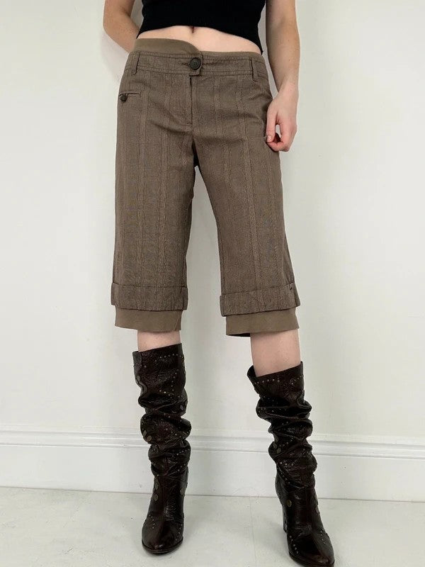 Cop Copine brown cropped capri pants