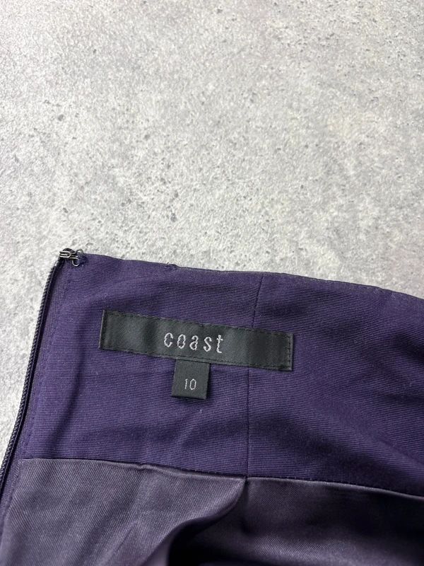 pleated puff balloon purple midi silk cotton skirt