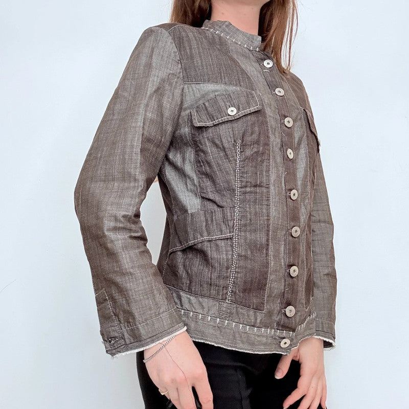 Marithé + François Girbaud fitted utility grunge jacket