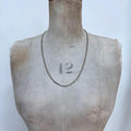 silver flat link chain necklace