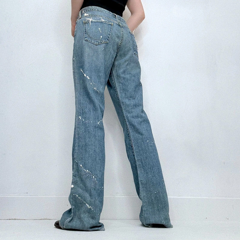 flared distressed jeans