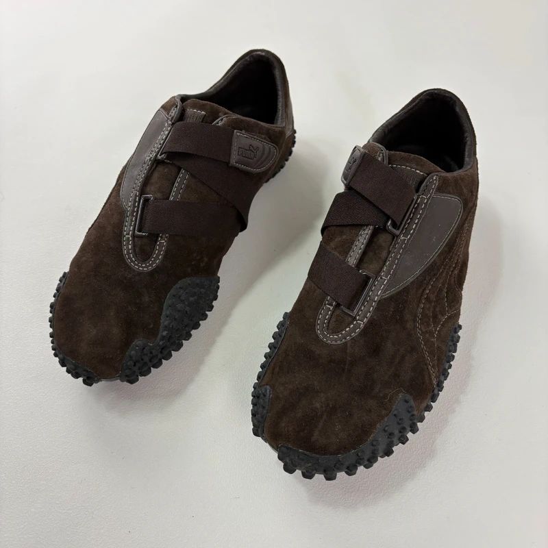 brown suede puma speedcat trainers