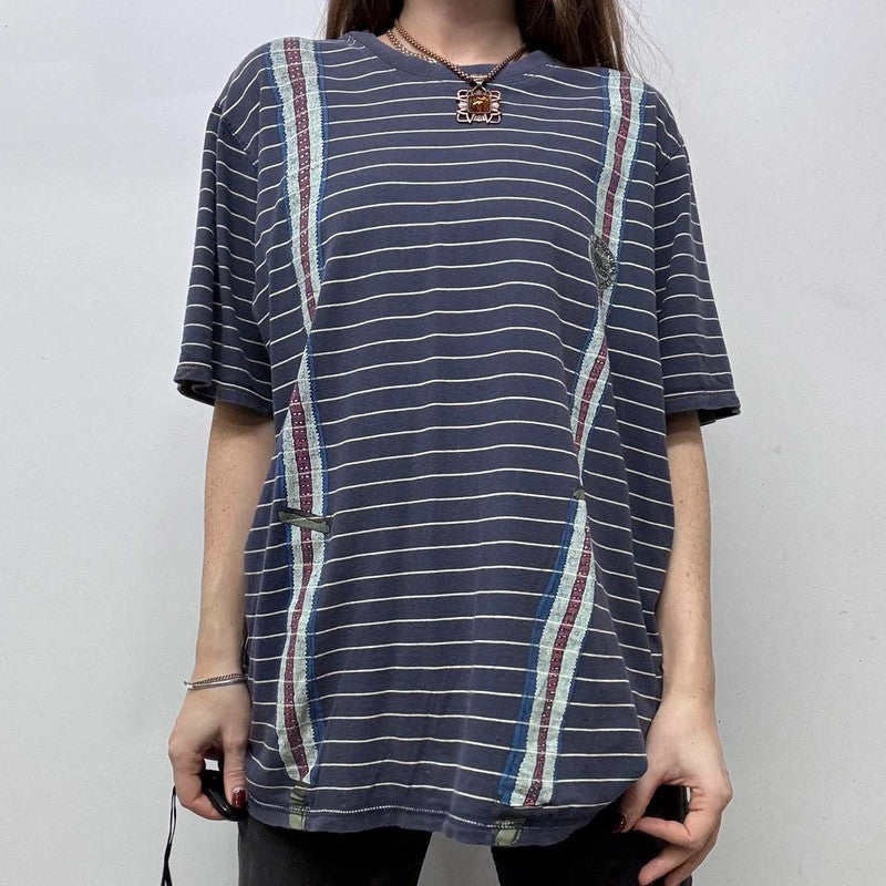 oversized navy pinstripe tshirt
