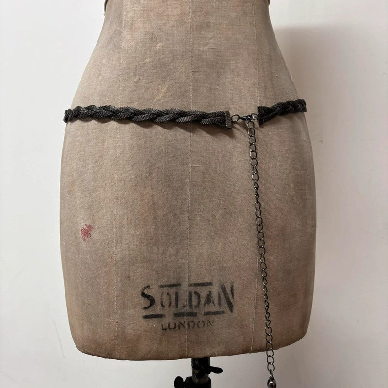 Metal braided link waistchain