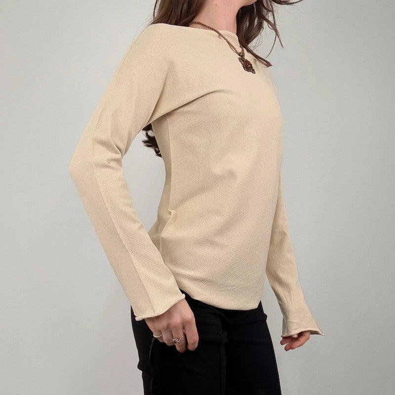 structured cream knit jumper