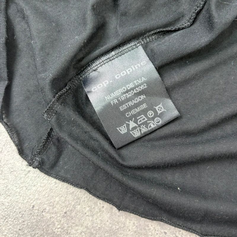 Black Cop Copine pleated flared shirt