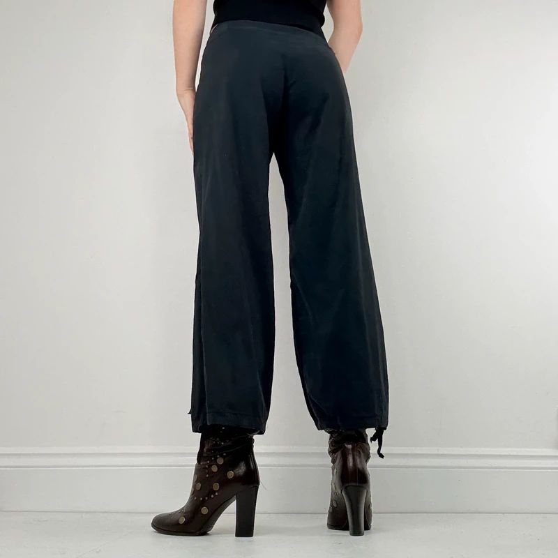low rise wide leg capri pants