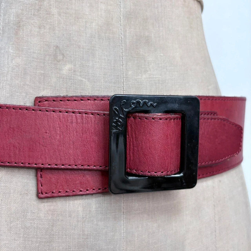 red leather chunky belt