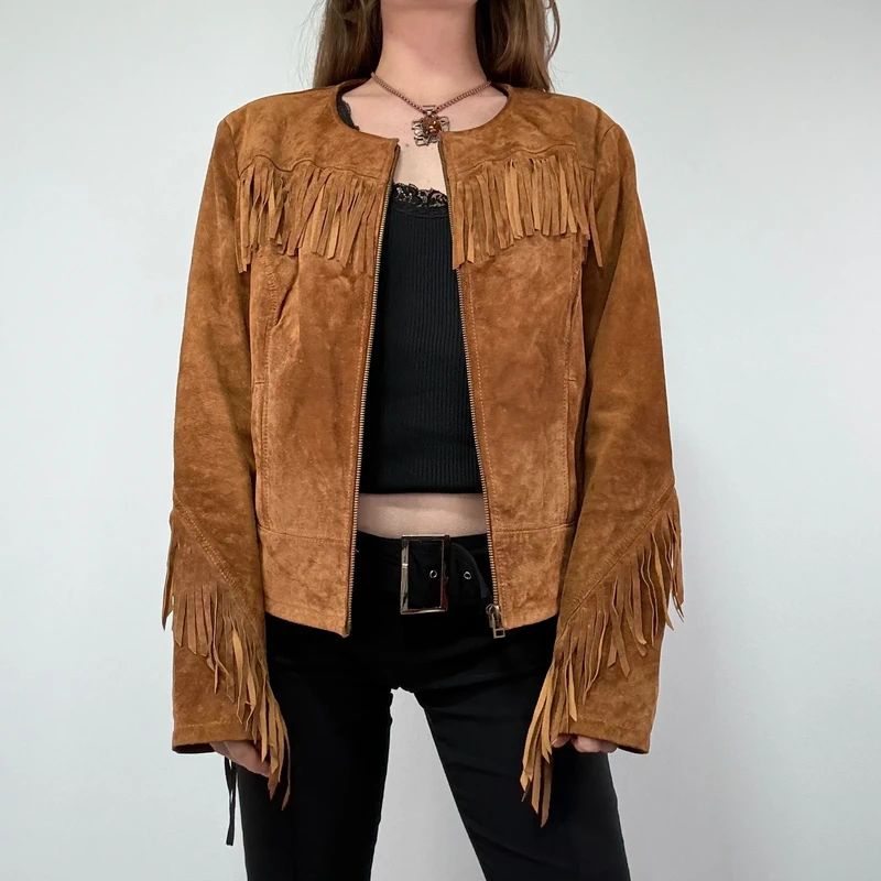 Western Fringe Suede Jacket